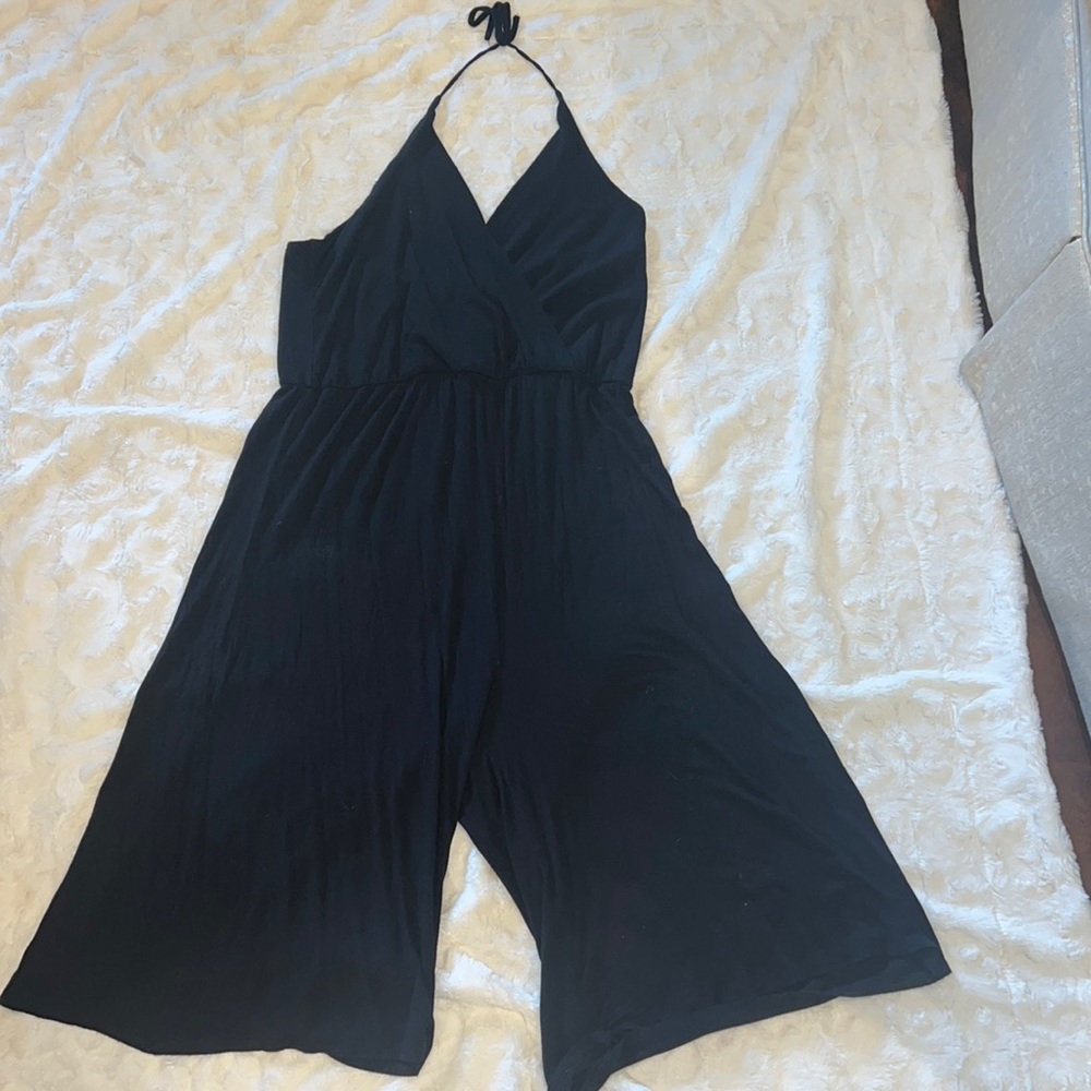 Wide leg jumpsuit with spaghetti straps